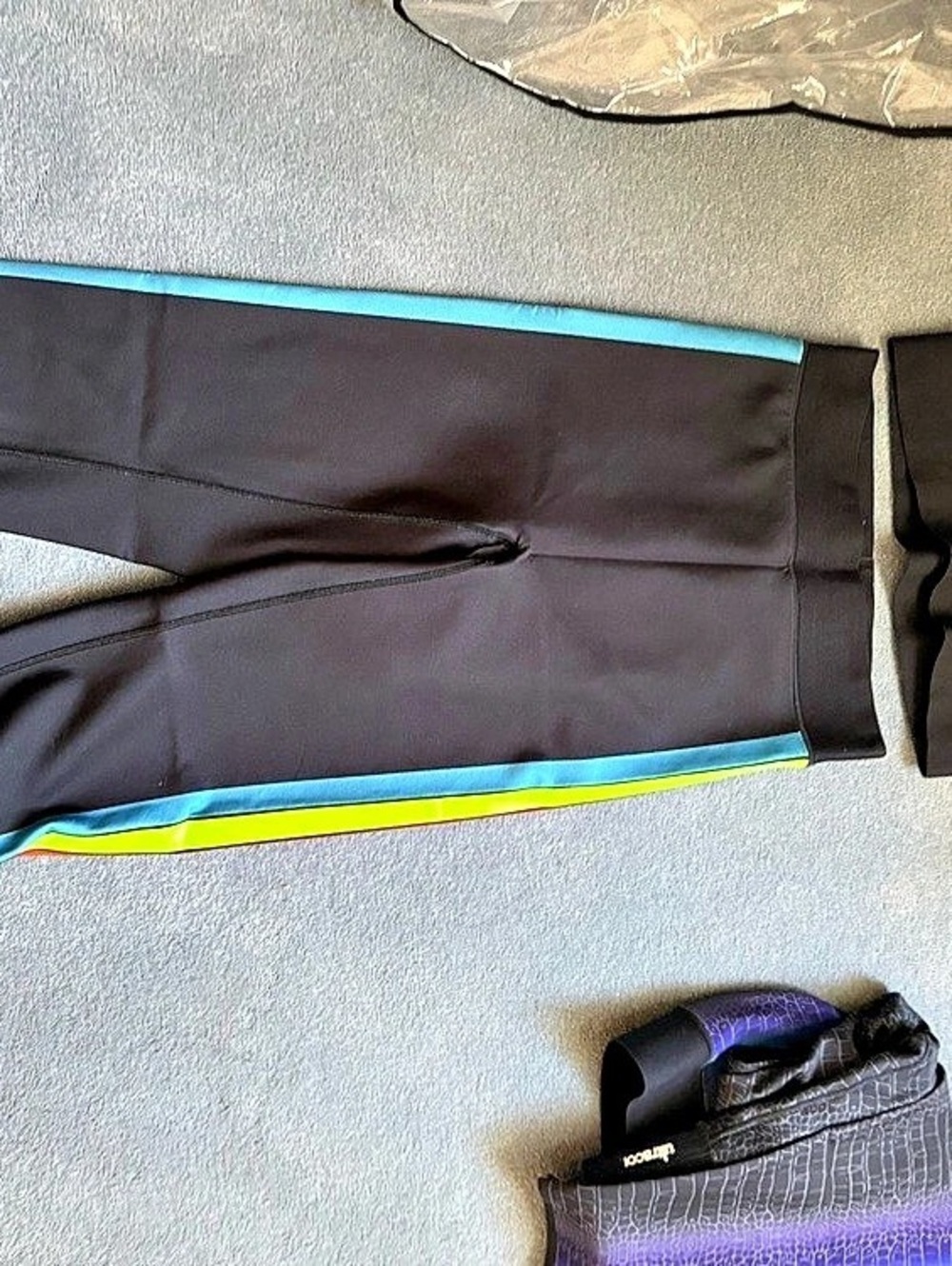 Ultracor Multi Stripe Activewear Set Black & Multicolor